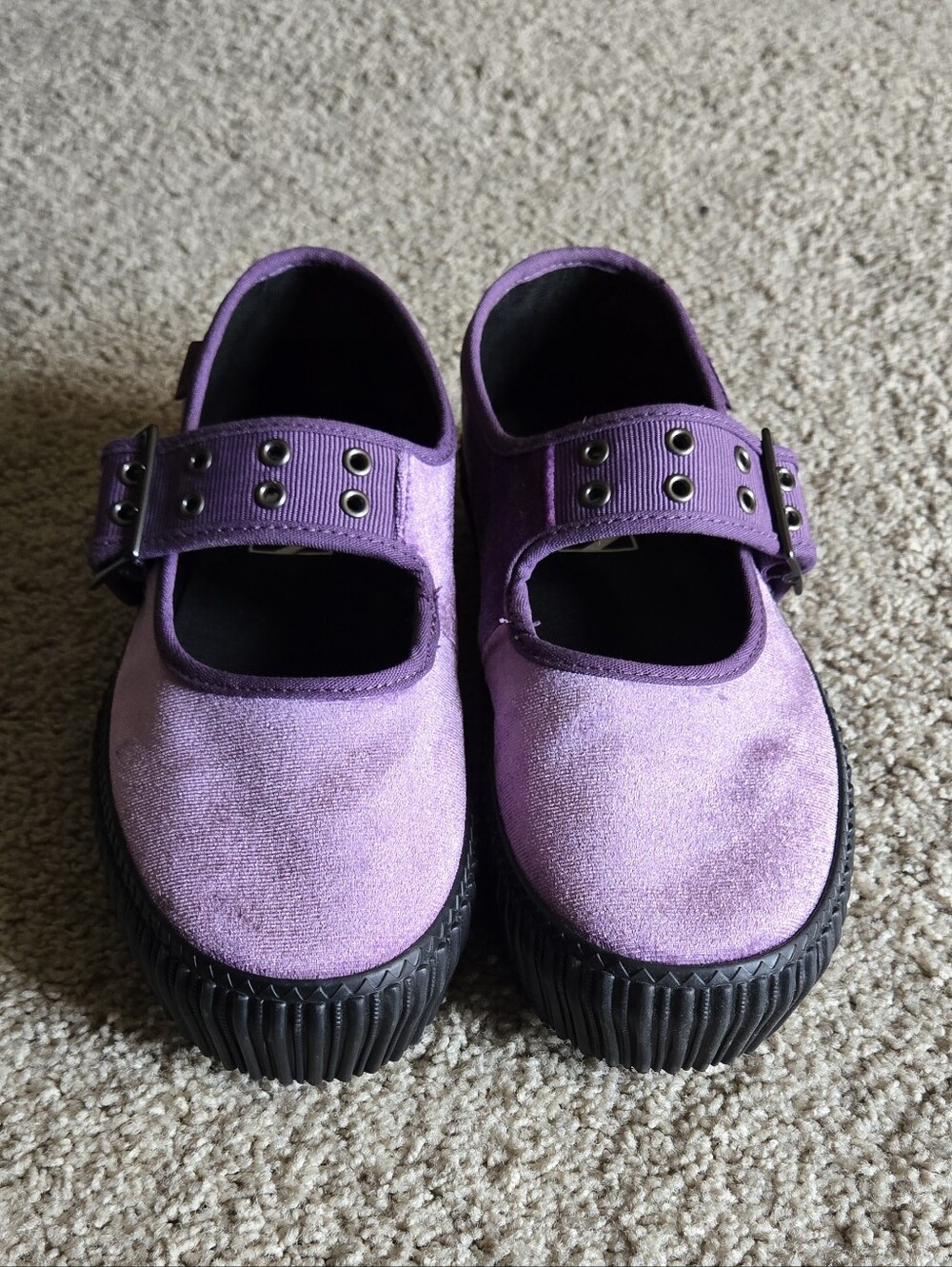 Mary Jane Creeper Shoes Grunge Spirit Grape Jam Purple